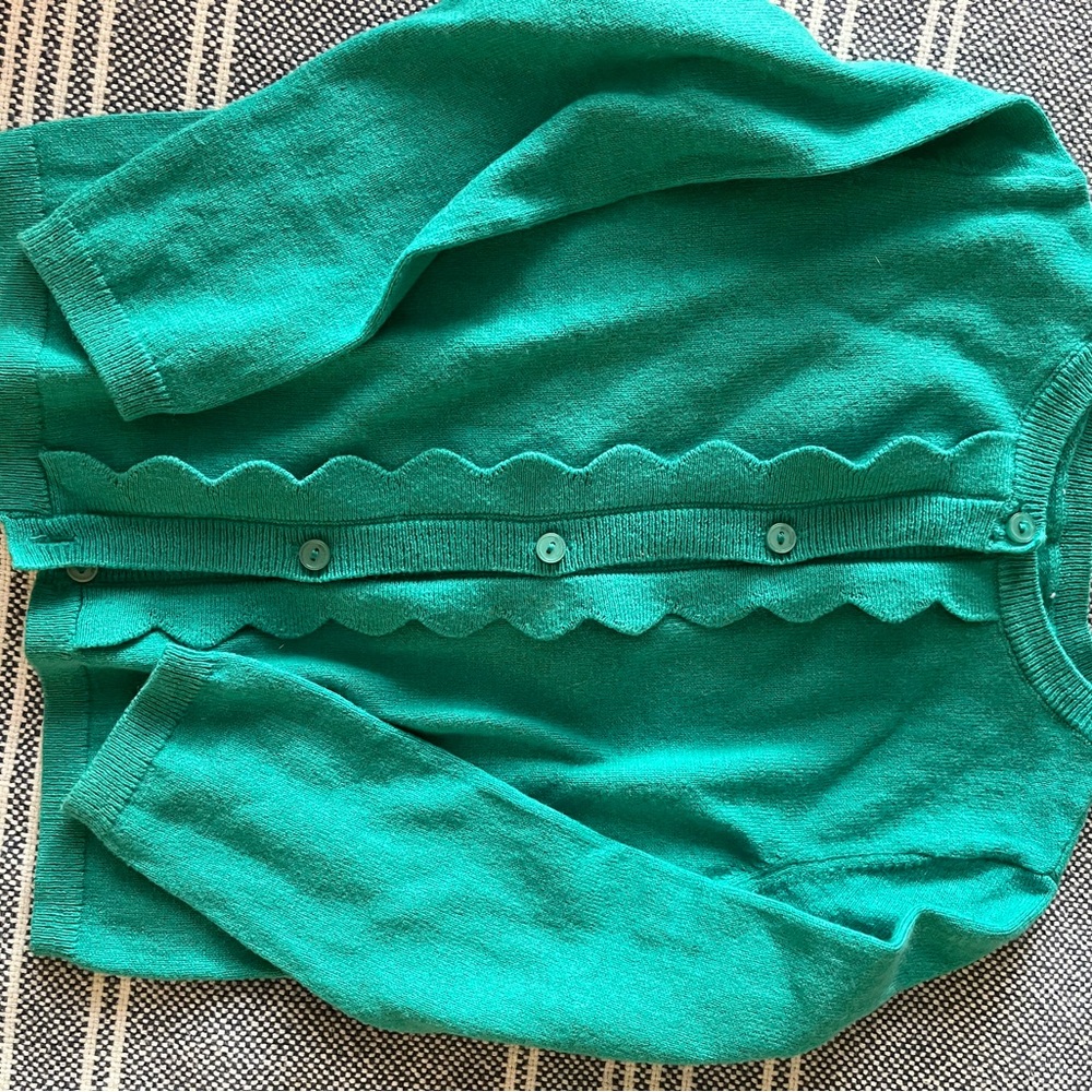 Girl Green Cardigan wool Sweater